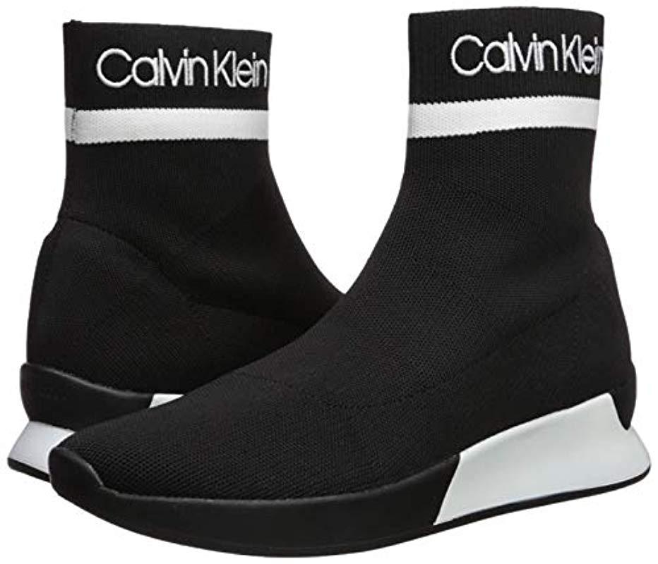 calvin klein quan stretch knit sneakers