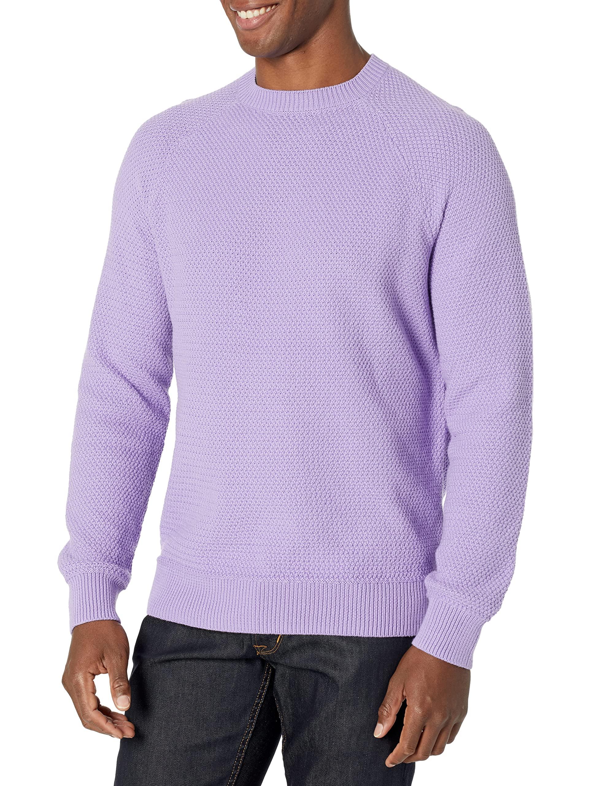 Jersey oversize de algodón texturizado con cuello redondo Hombre Amazon  Essentials de hombre de color Morado | Lyst