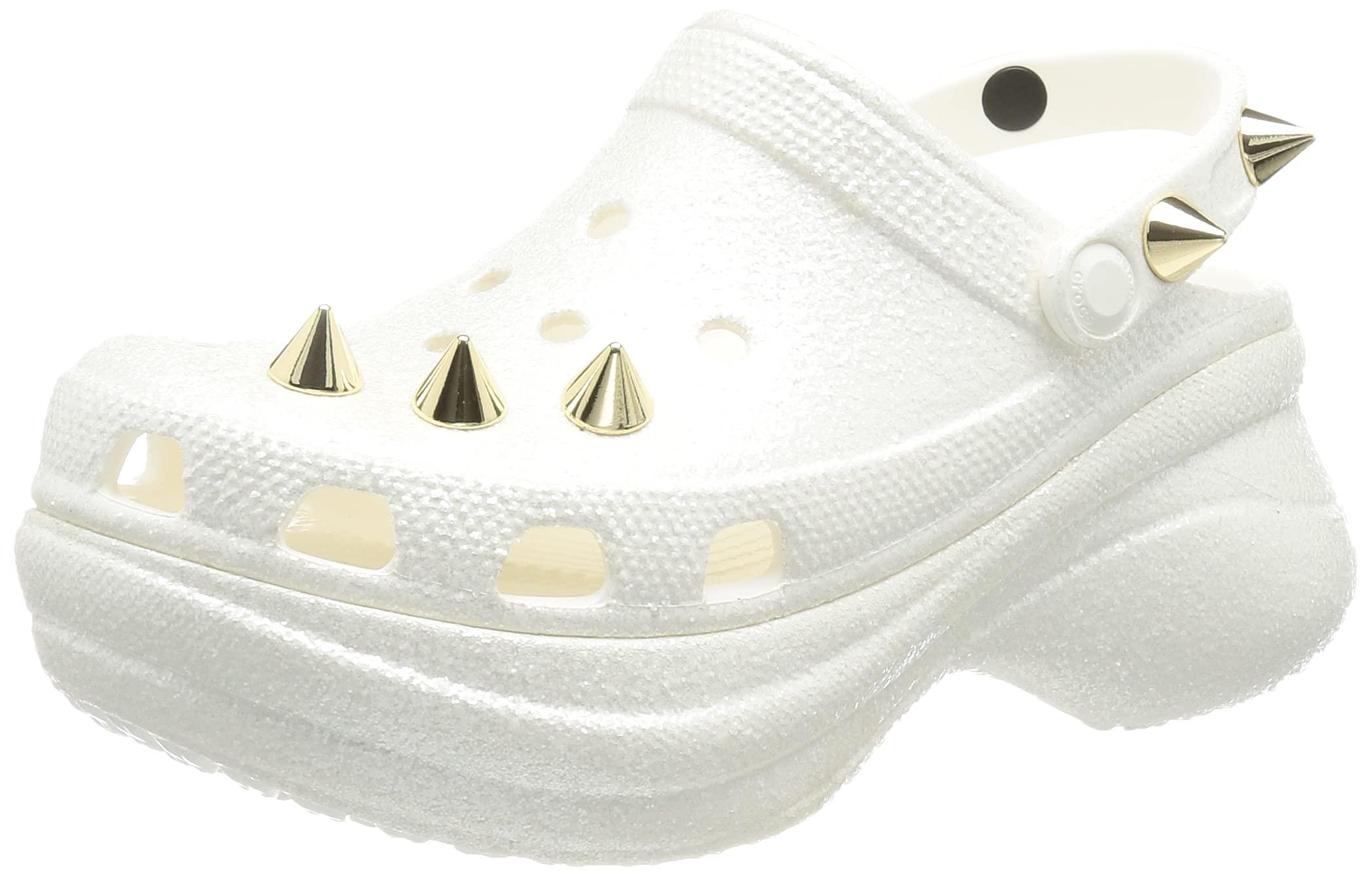 crocs glitter platform shoes