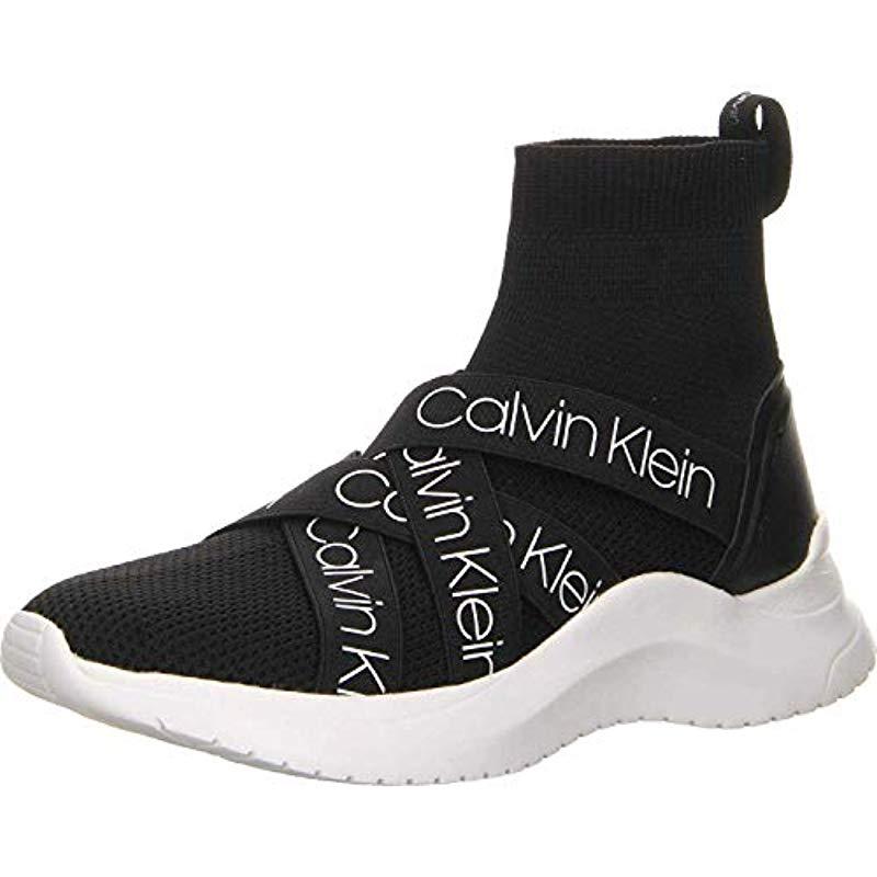 Calvin Klein 30mm Umney Knit Sock Sneakers in Black | Lyst UK