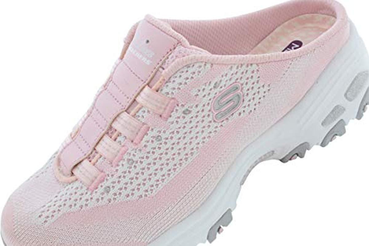 Skechers Sport D'lites Slip-on Mule Sneaker in Light Pink/Black (Pink) |  Lyst