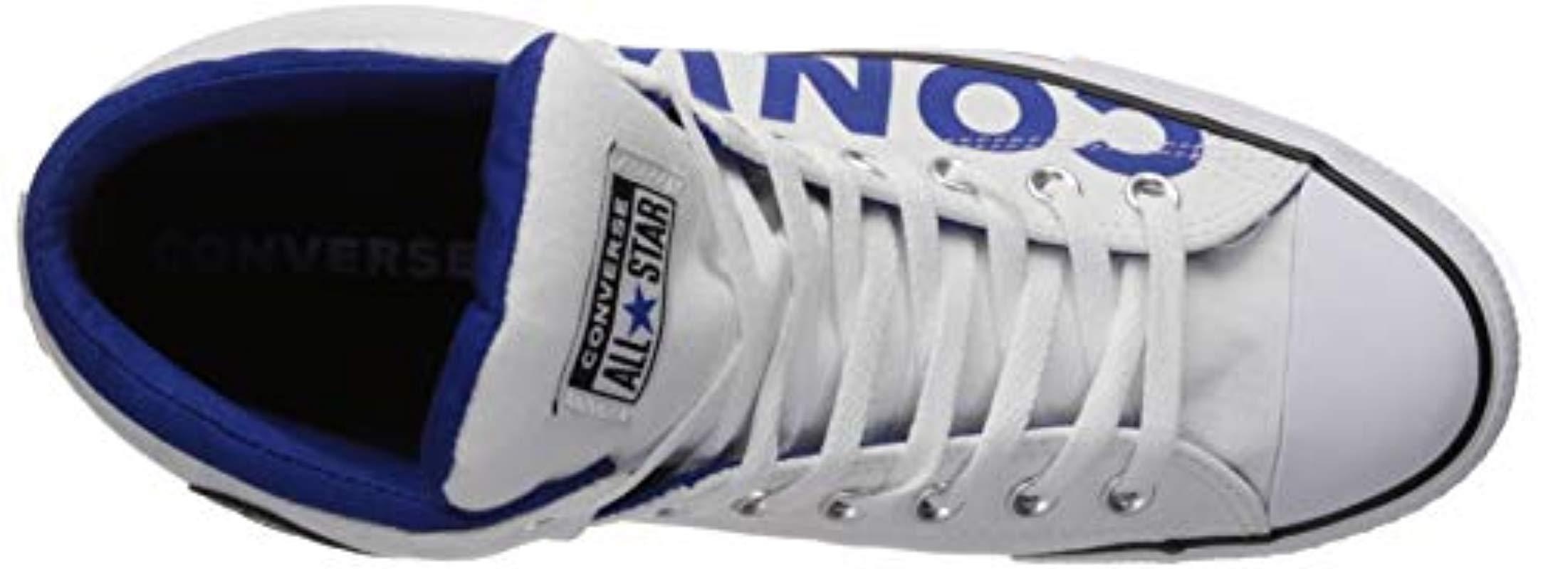 Converse Canvas Chuck Taylor All Star High Street Wordmark 2.0 Sneaker in  White/Black/Blue (Blue) for Men | Lyst
