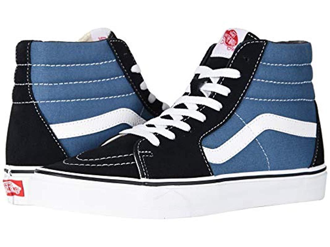 high top vans navy blue