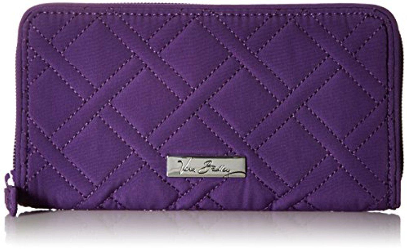 Vera Bradley Rfid Georgia Wallet, Microfiber in Purple