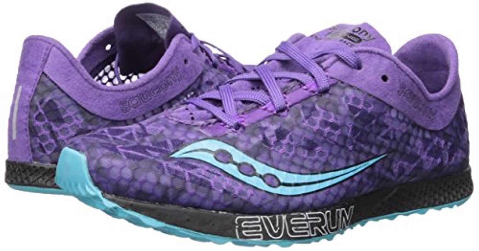 purple track shoes