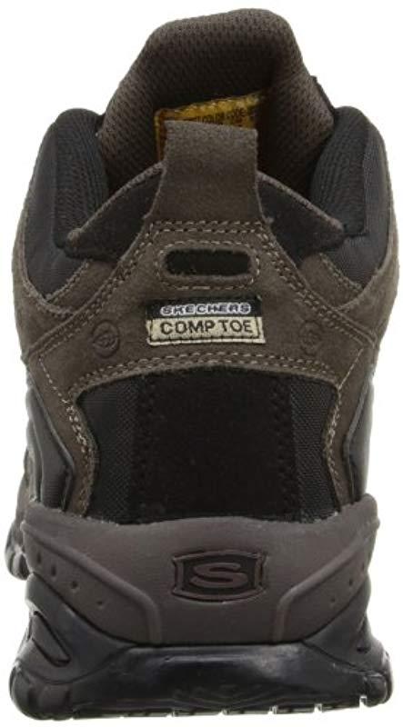 skechers for work men's 70727 soft stride canopy slip resistant work boot