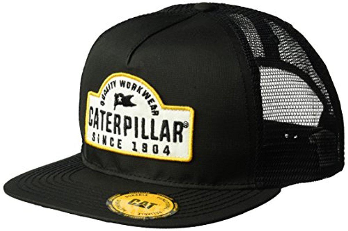 Caterpillar Granite Flat Bill Cap, Black, One Size for Men | Lyst