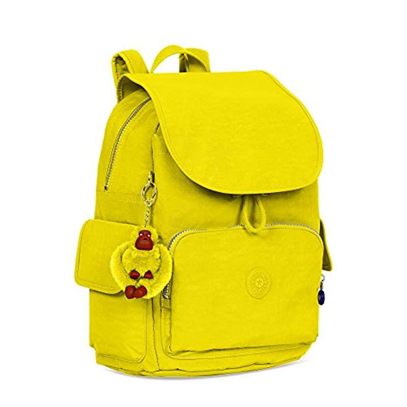 kipling mini backpack yellow
