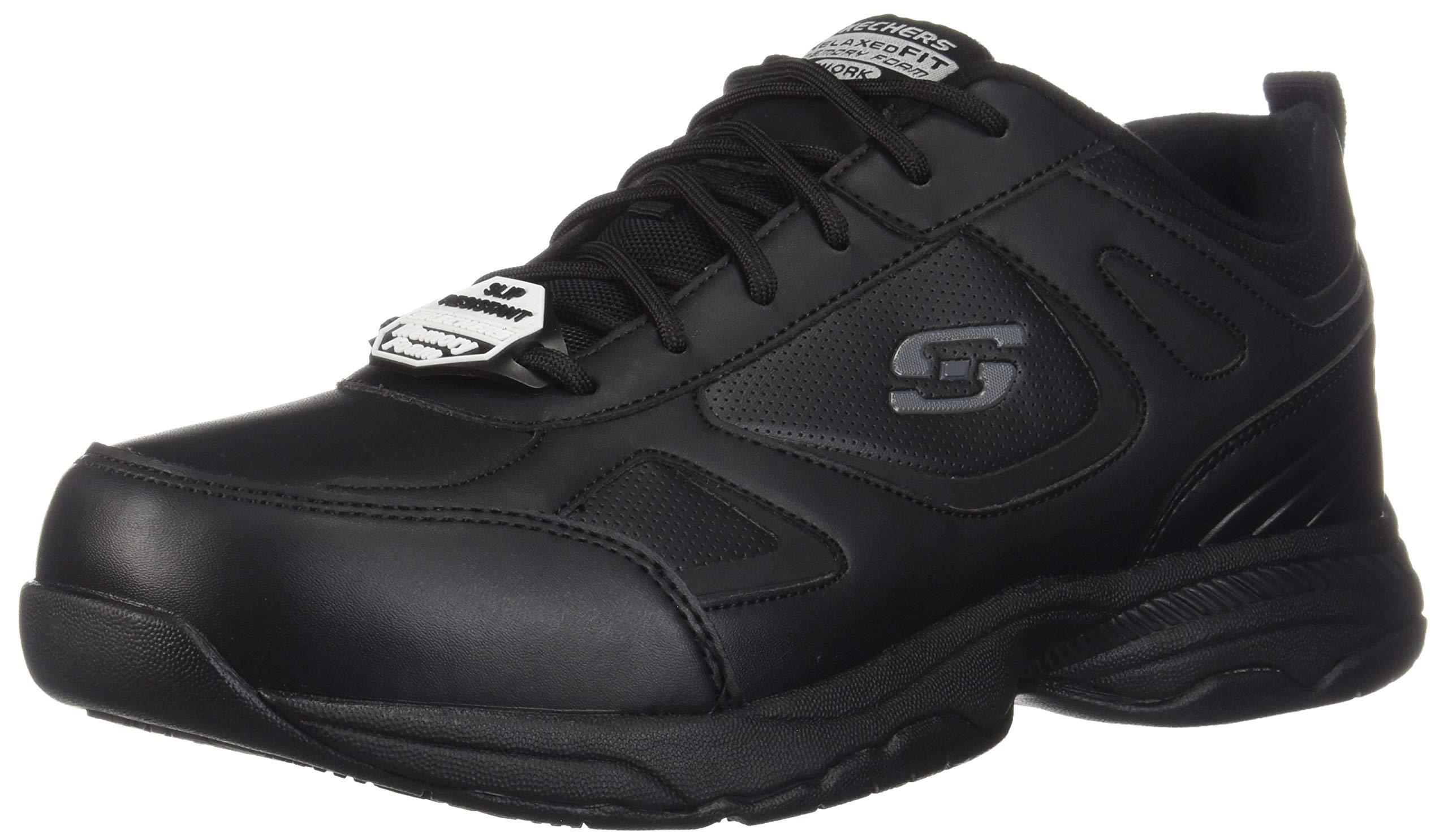Skechers S Work Relaxed Fit Dighton Slip Resistant Sneaker,black,us 9 W ...