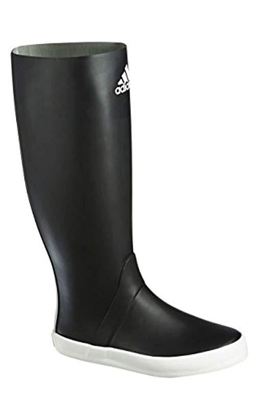 adidas Sailing Harbour Rubber Wellington Boots Black/white for | Lyst