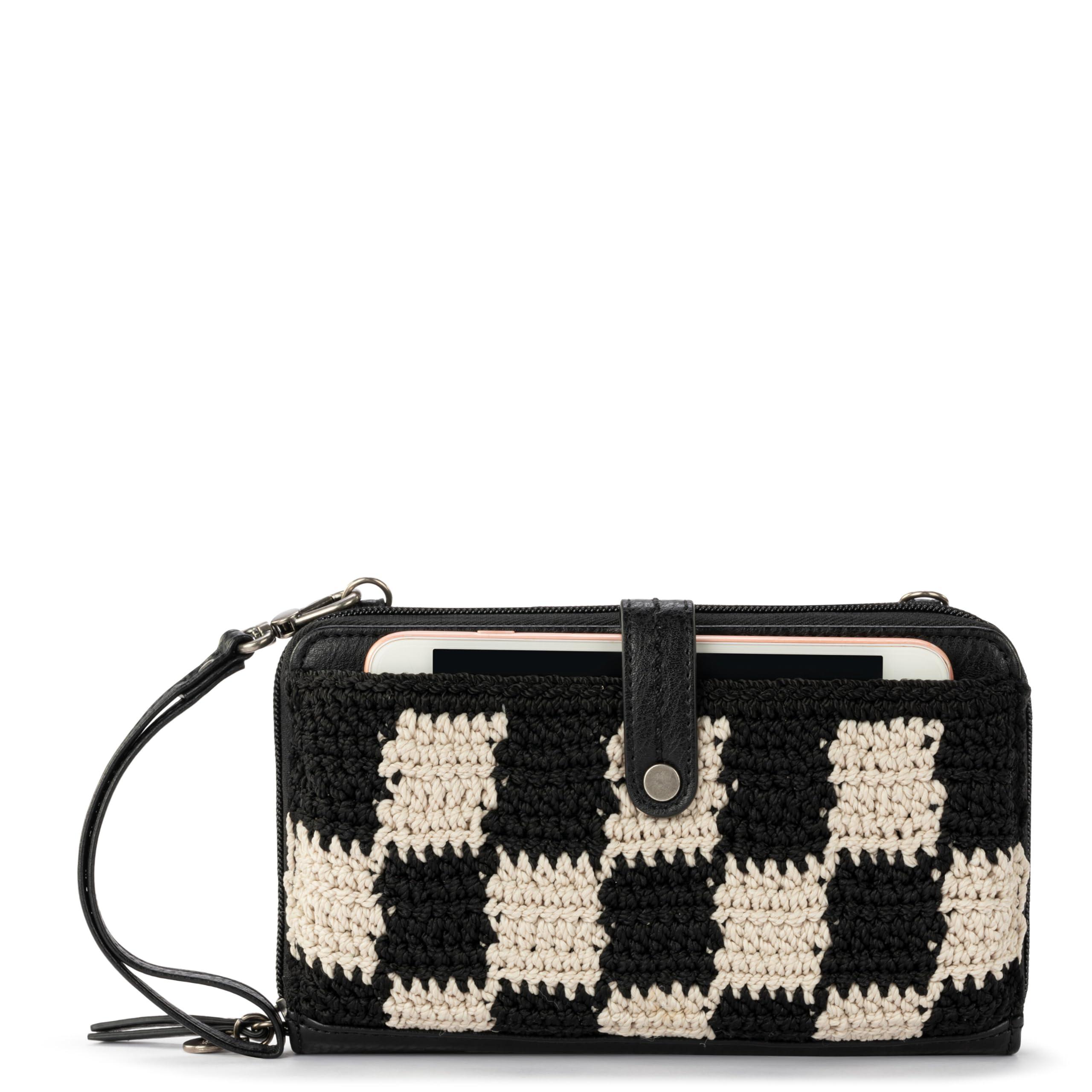 The Sak Iris Large Smartphone Crossbody Bag In Crochet And Faux Leather