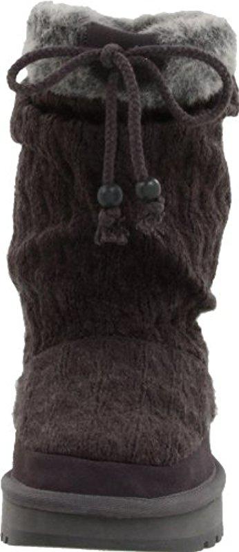 Skechers Keepsakes Blur Casual Sweater Boot,charcoal Knit,8 M Us - Lyst