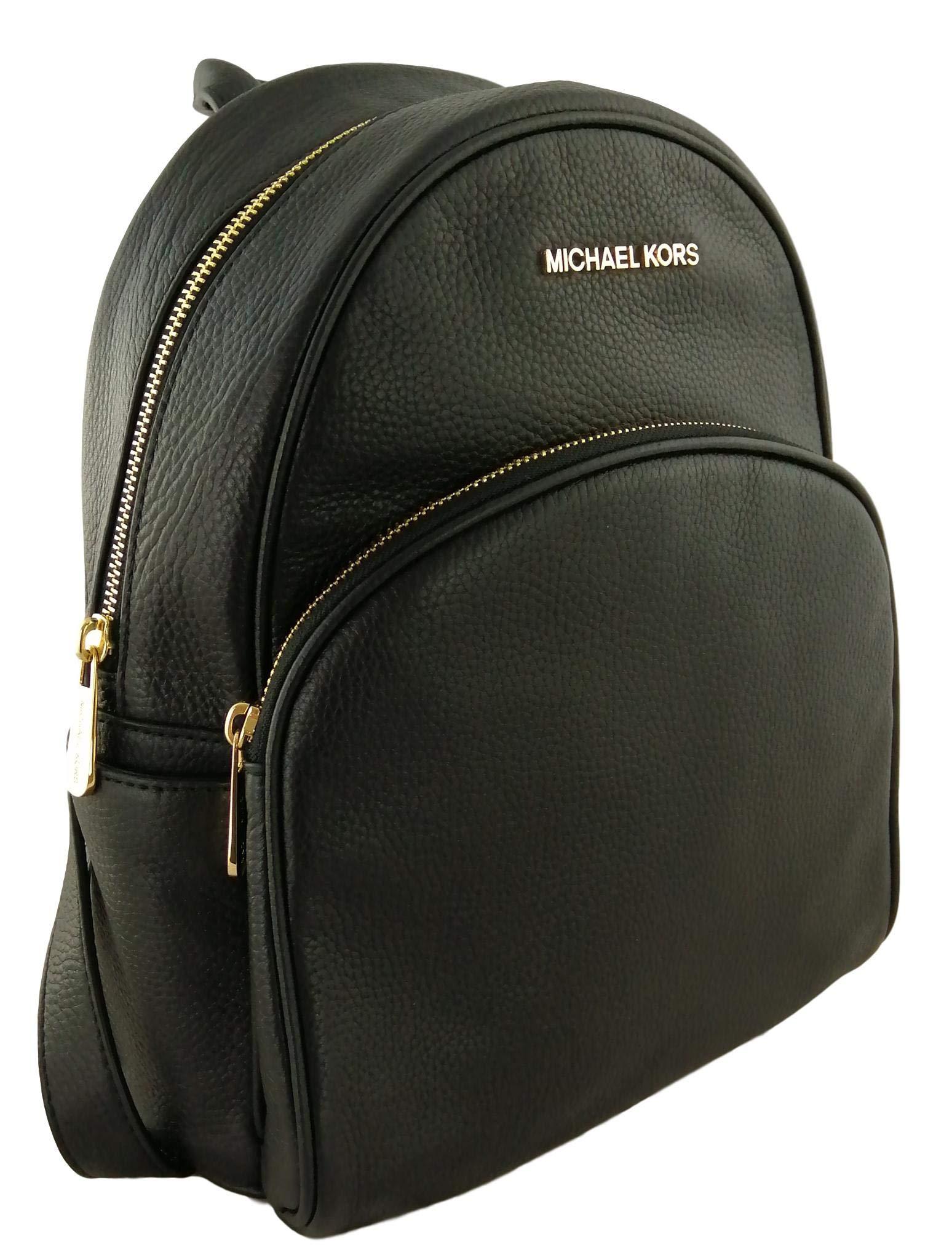 michael kors abbey large backpack black mk signature pvc leather