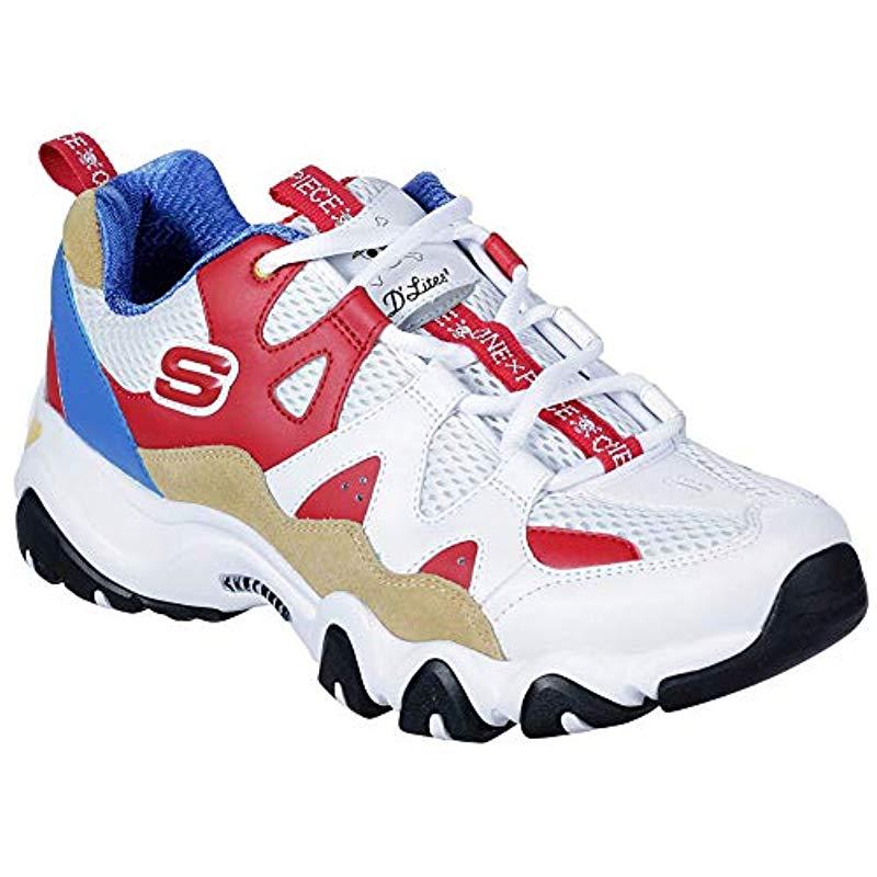 Skechers Leather X One Piece D'lites 2 Low Top Sneaker Shoes for Men | Lyst  UK