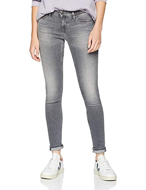 Donna Mid Rise Nora Jeans skinny Blu (Marley Grey Str 911) W27/L32Tommy  Hilfiger in Denim di colore Grigio | Lyst