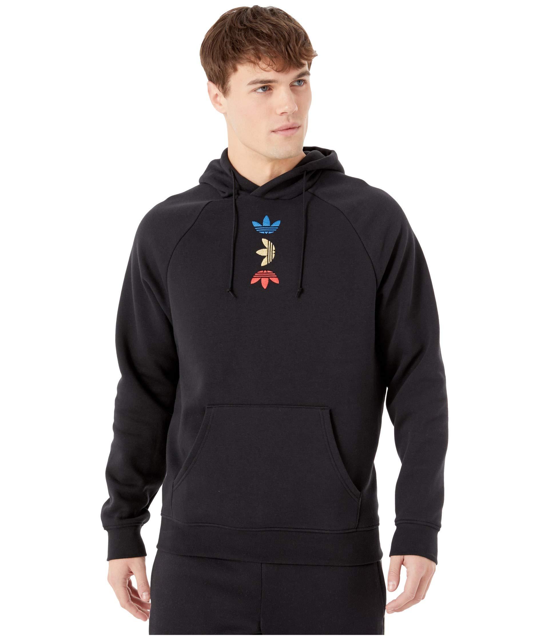adidas big trefoil mix hoodie