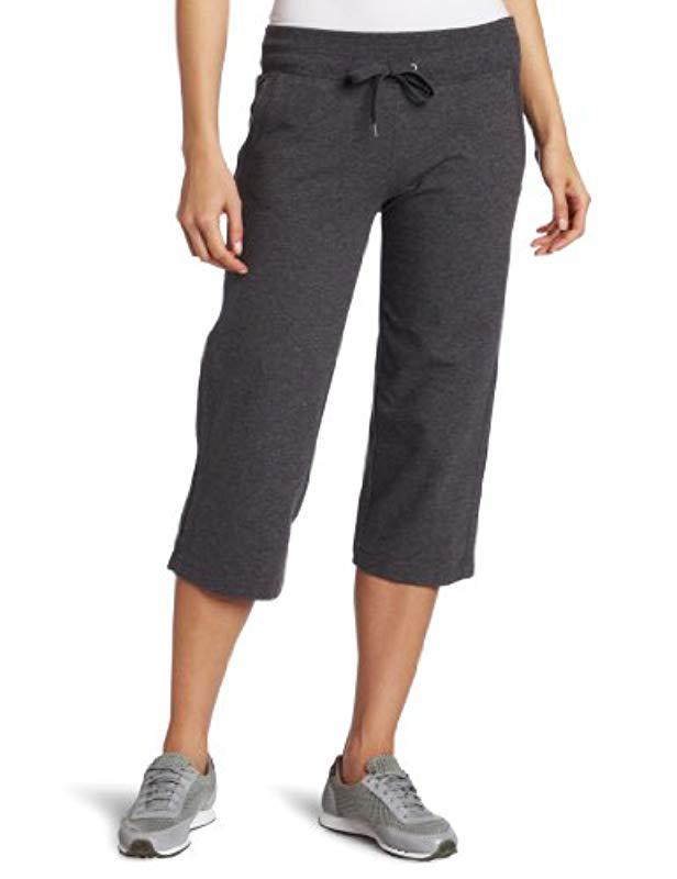 Danskin Drawcord Crop Pant in Charcoal Heather (Gray) Lyst