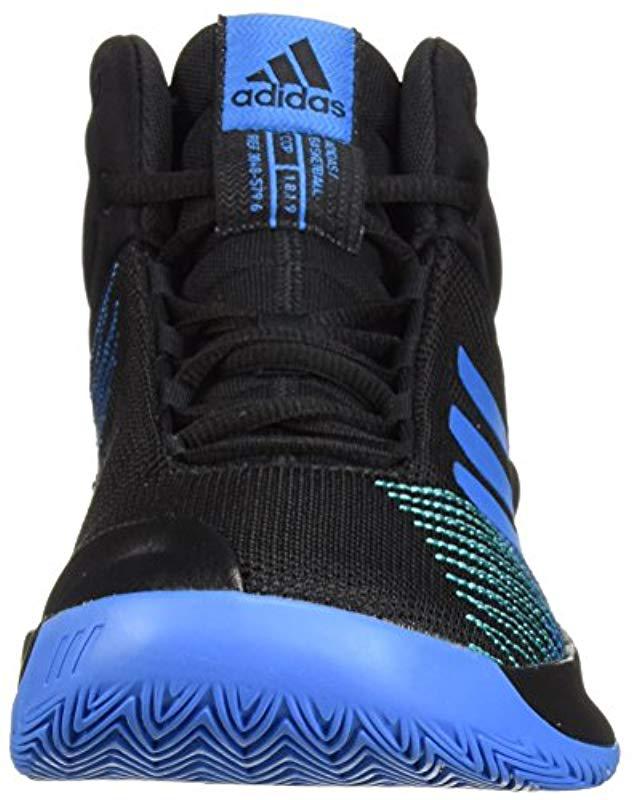 adidas Synthetic Pro Spark 2018 Basketball Shoe in Black/Bright Blue/Black  (Black) for Men - Lyst