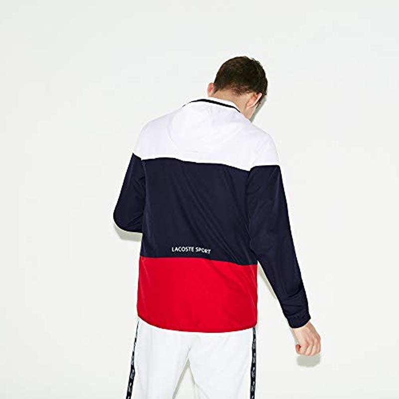 red white and blue lacoste jacket