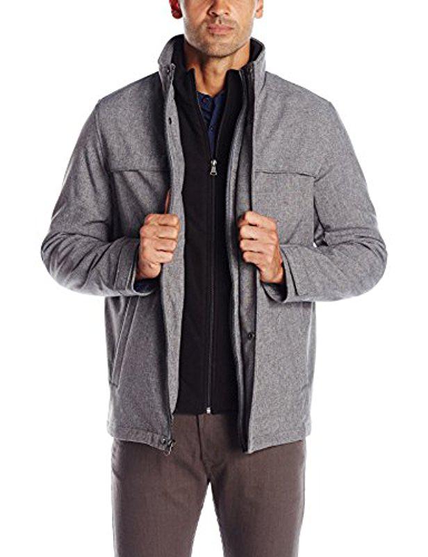 Dockers Fleece Soft Shell Jacket in Heather Grey (Gray) for Men Lyst