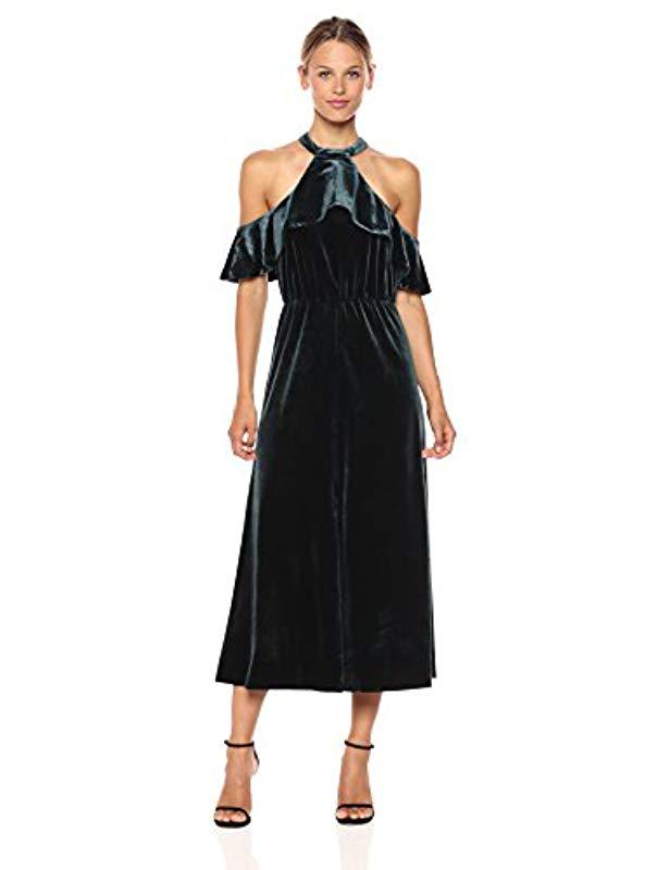 ali and jay velvet midi dress