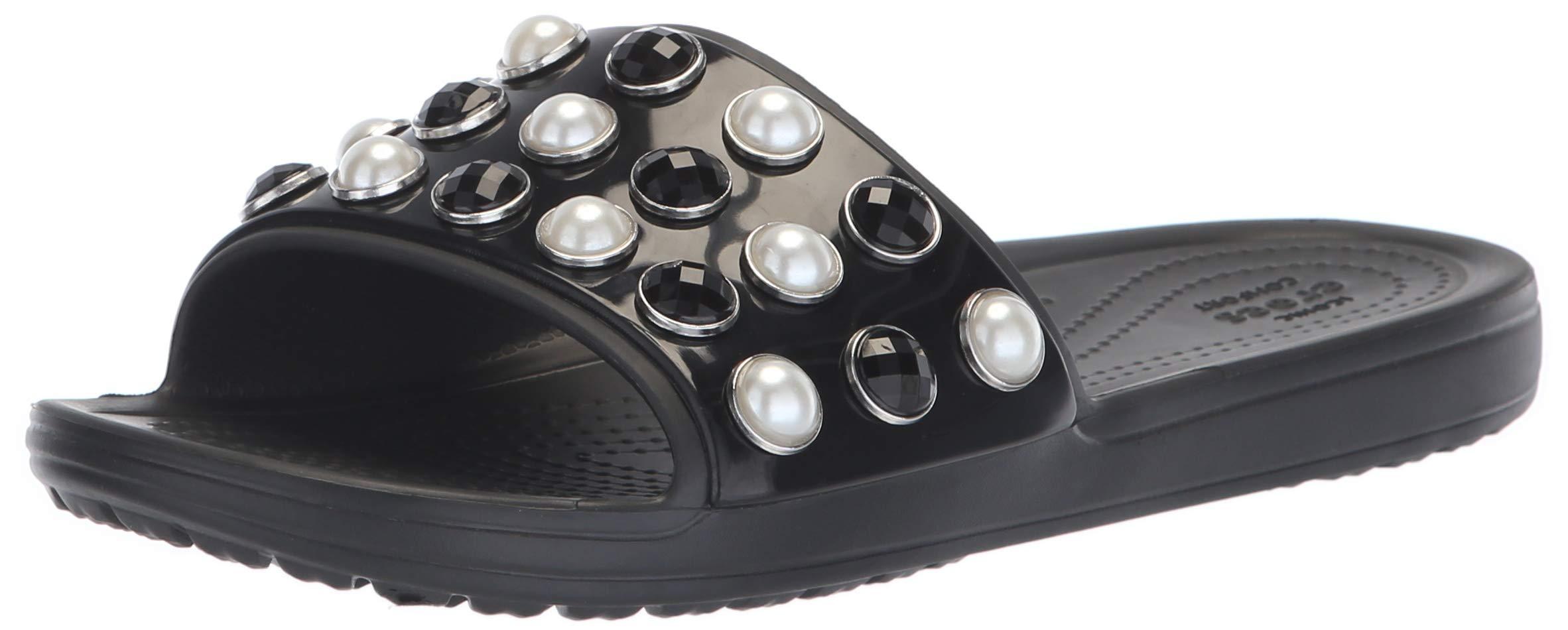 Crocs™ Sloane Timeless Pearl Slide Sandal in Black | Lyst
