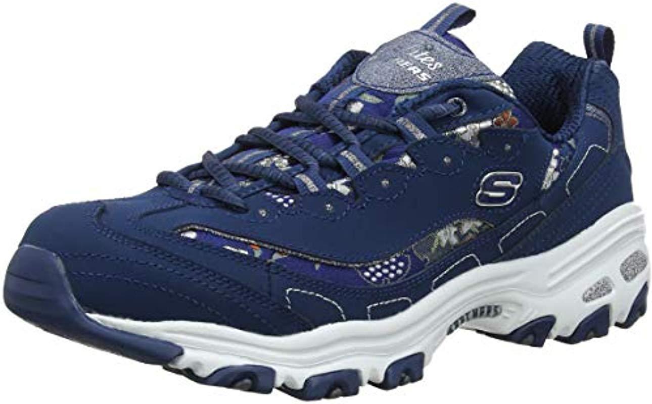 Skechers Damen D'lites Floral Days-13082 Sneaker in Blau | Lyst DE