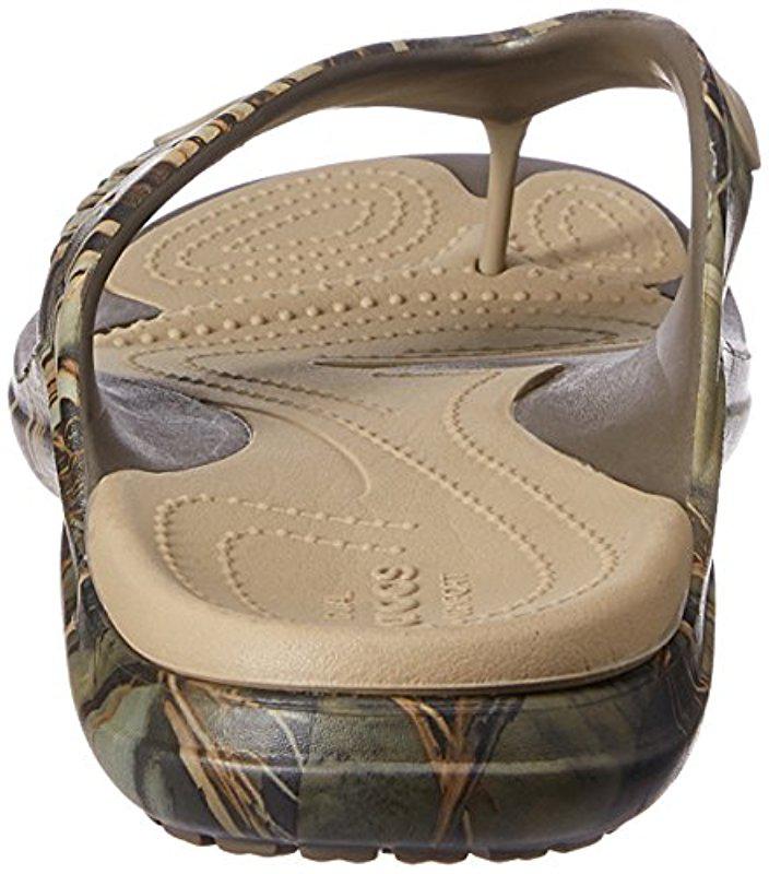 Crocsâ¢ Unisex Modi Sport Realtree Max 4 Flip Flop in Chocolate/Khaki (Natural) - Lyst