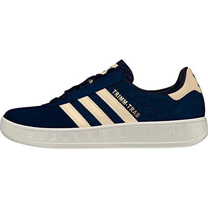 adidas Leather Trim Trab Sneakers in Blue for Men - Save 64% - Lyst