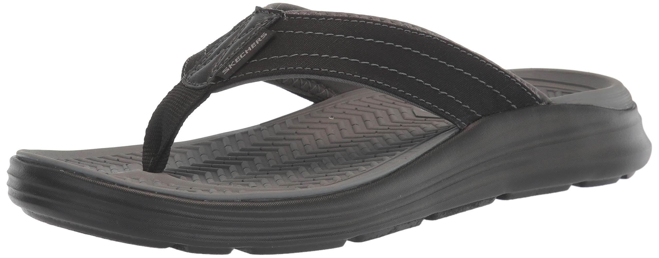 skechers grey flip flops