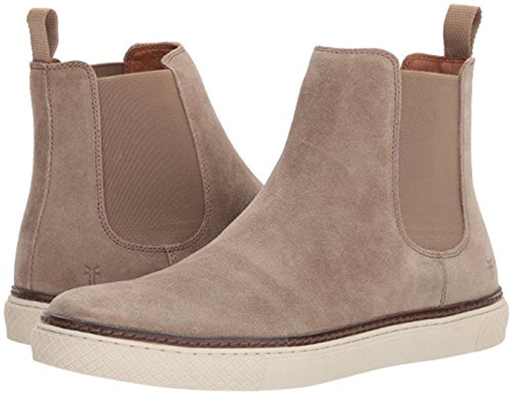 Frye Suede Gates Chelsea Boot in Taupe 