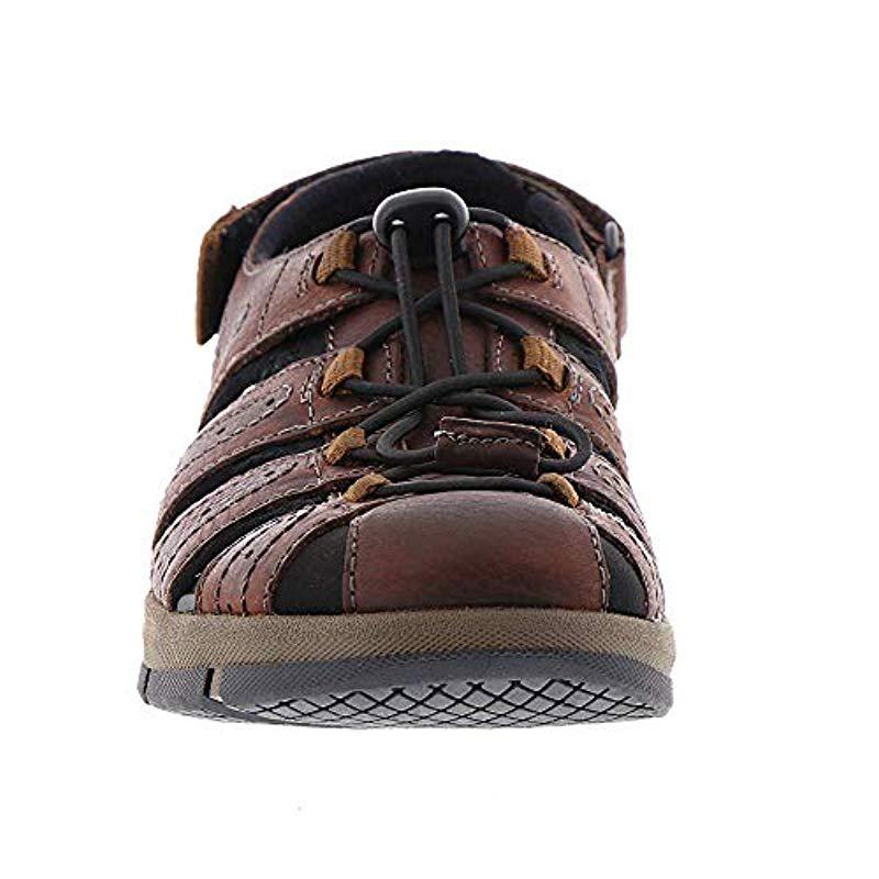 Clarks Leather Brixby Cove Fisherman Sandal in Dark Brown (Brown) for Men |  Lyst