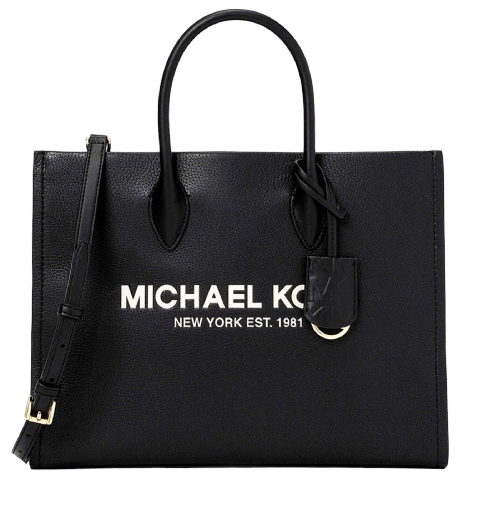 Michael Kors Blue/Brown Signature Denim and Leather Large Mirella Tote  Michael Kors