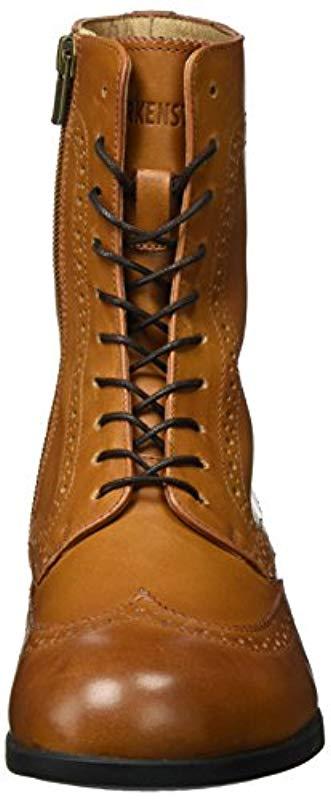 Birkenstock Damen Laramie Combat Boots in Braun Lyst DE