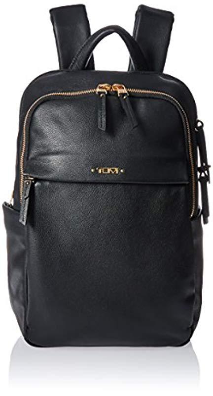 Tumi Voyageur Leather Daniella Small Backpack Black - Lyst