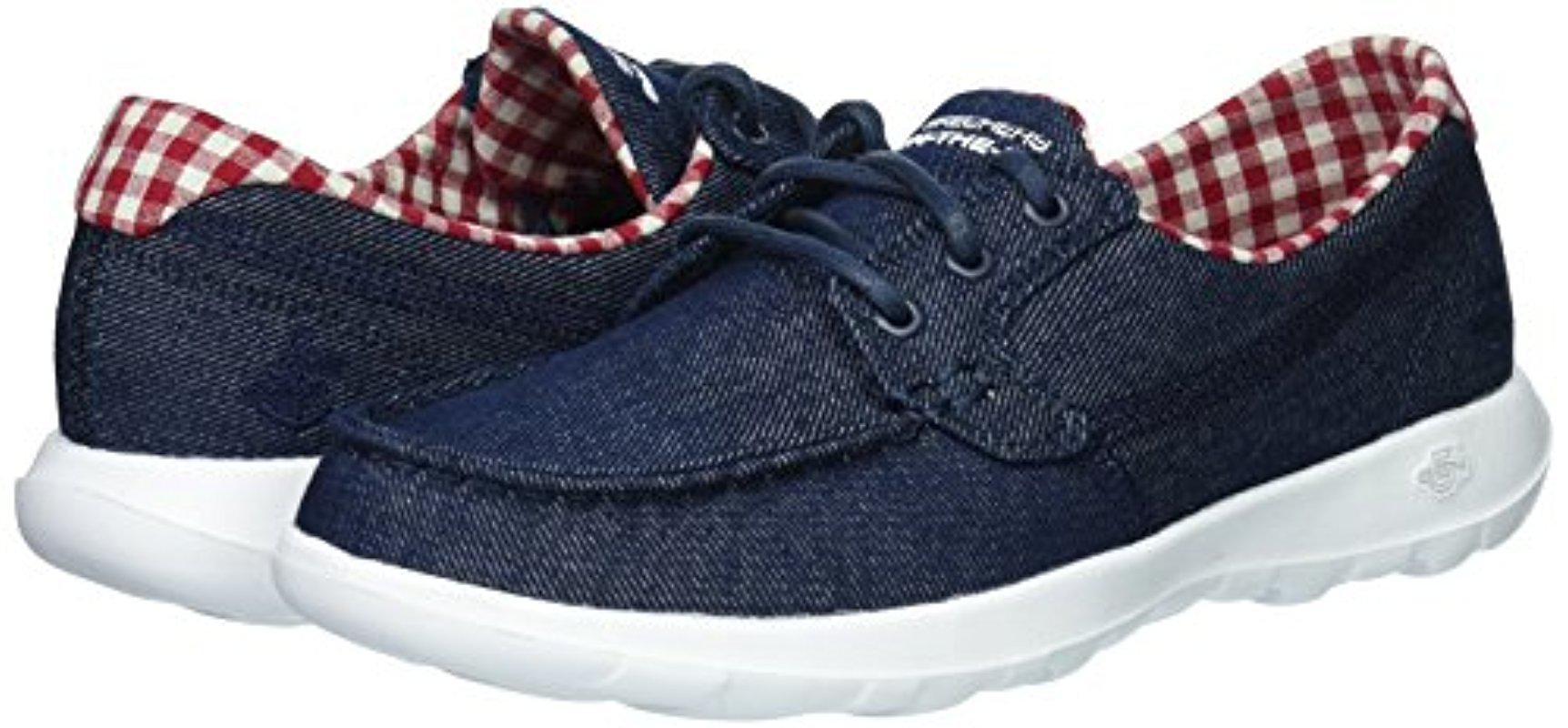 skechers denim boat shoes