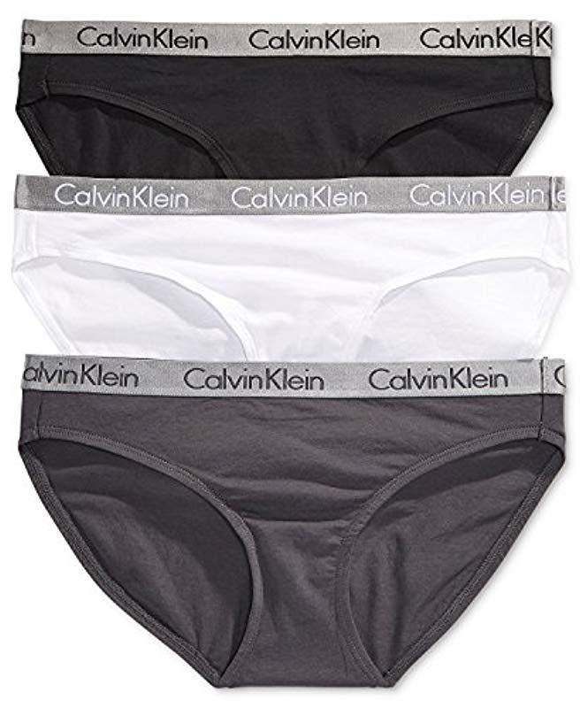 calvin klein 3 pack cotton bikini
