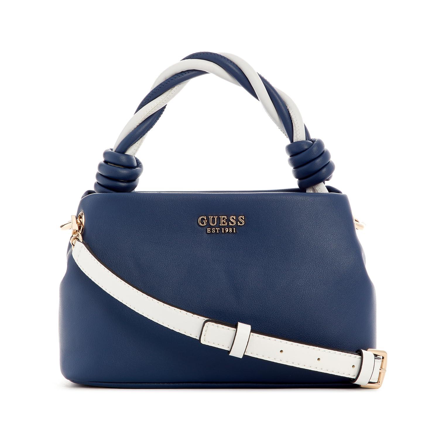 Guess Cruise Vibe Top Handle Crossbody Bag Navy/white in Blue