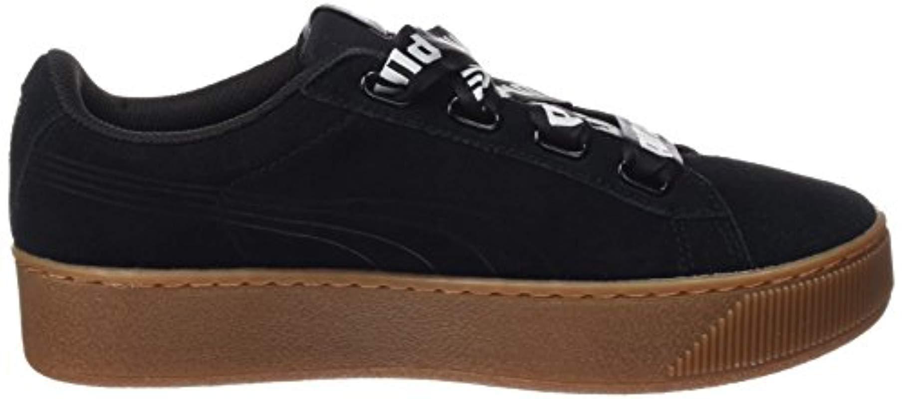 puma platform ribbon sneakers
