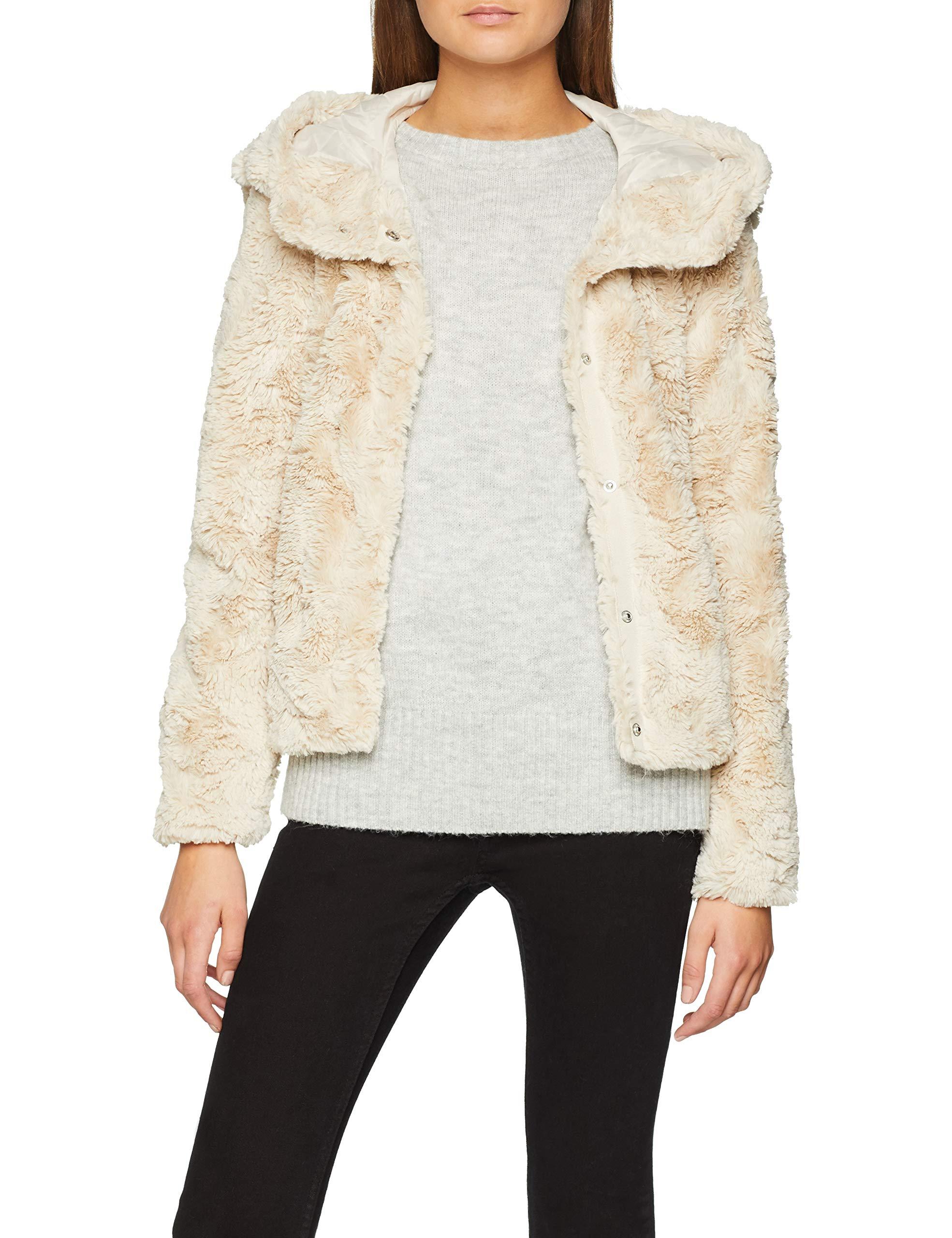 curl short fake fur jacket oatmeal Shop Clothing & Shoes Online