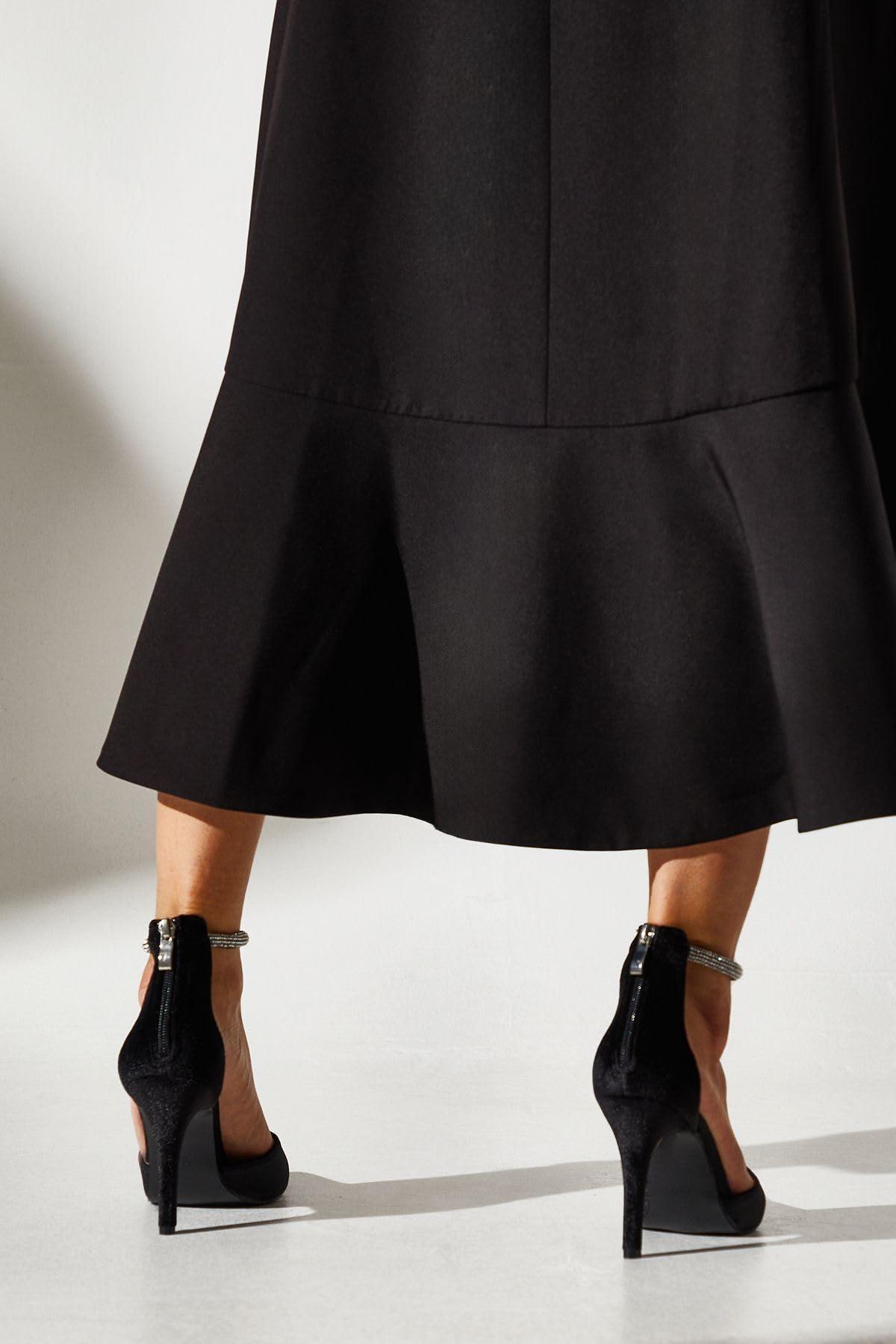 Coast Velvet Diamante Ankle Strap Pointed Court Shoes in Black Lyst UK