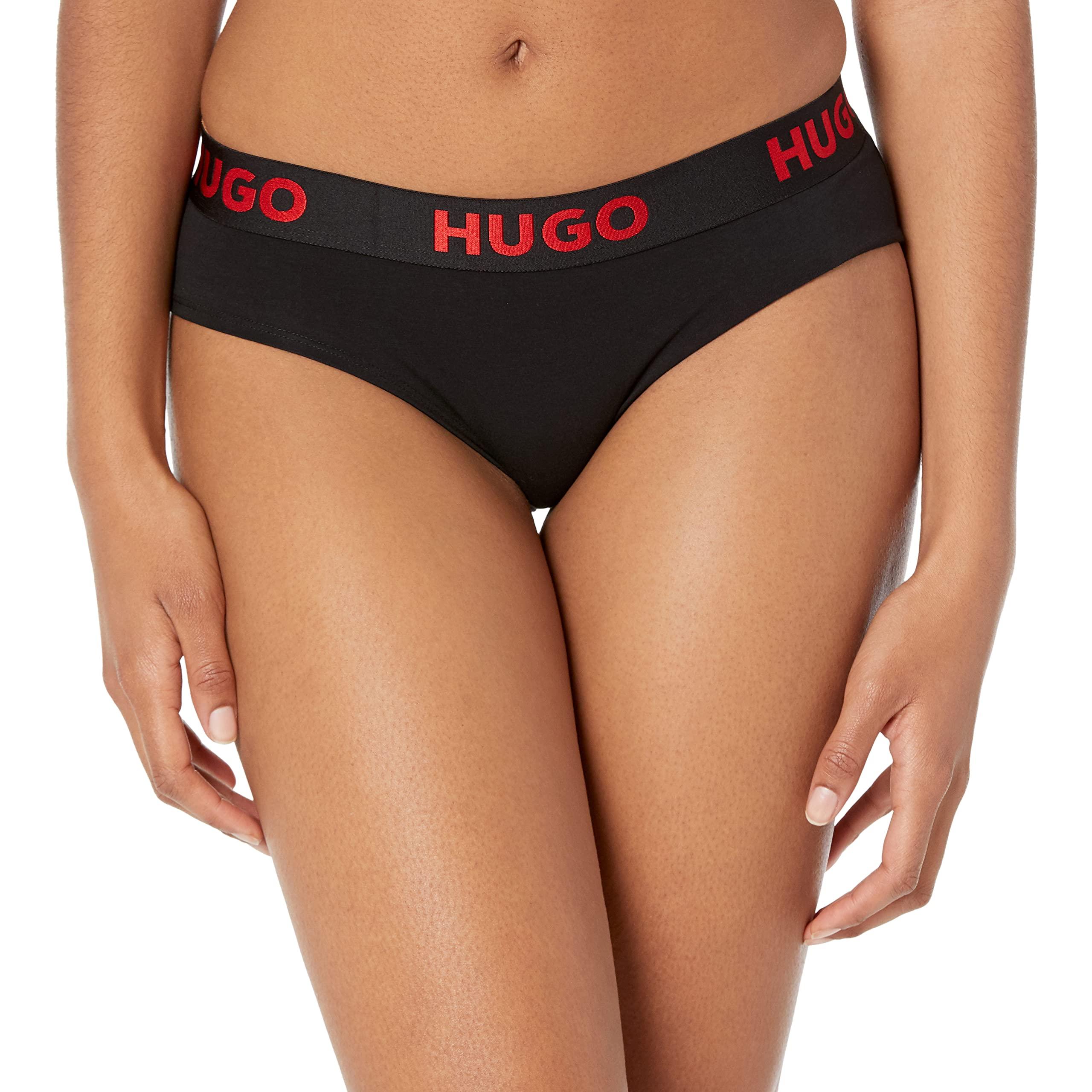HUGO By Boss Bold Logo Cotton Stretch Brief Slip in Schwarz
