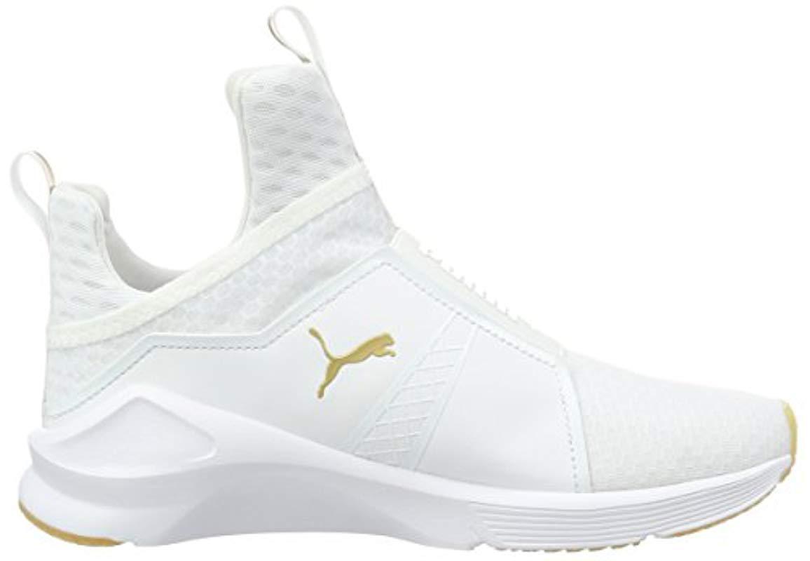 puma fierce white and gold