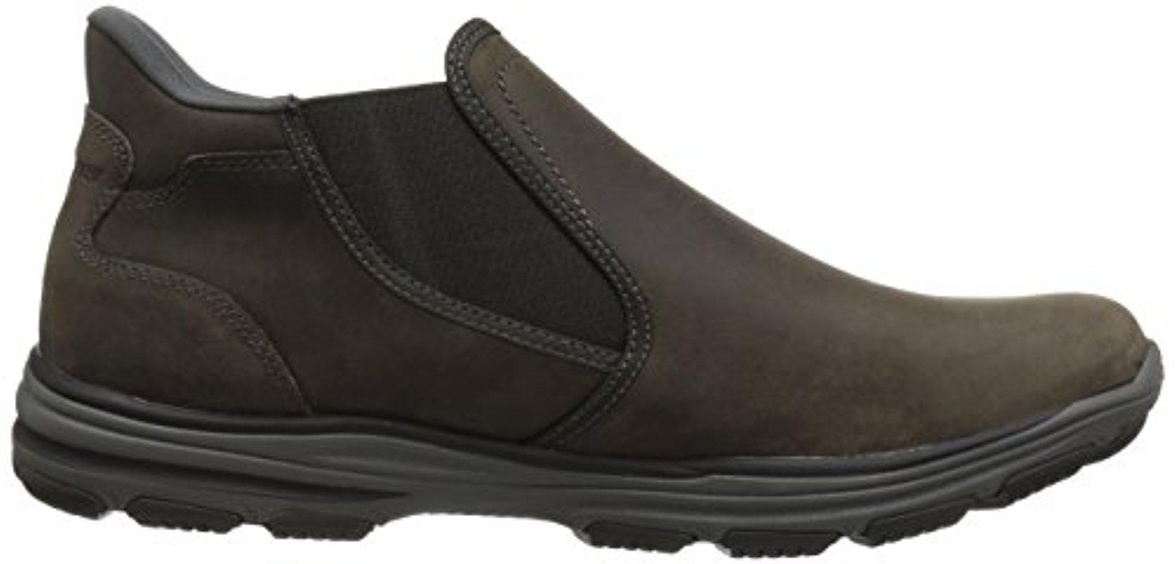 Skechers Leather Garton-keven Boots in Charcoal (Gray) for Men | Lyst