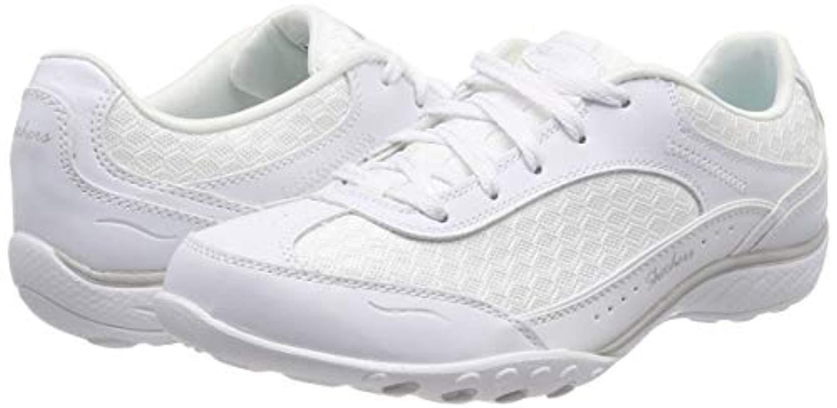 skechers breathe easy white