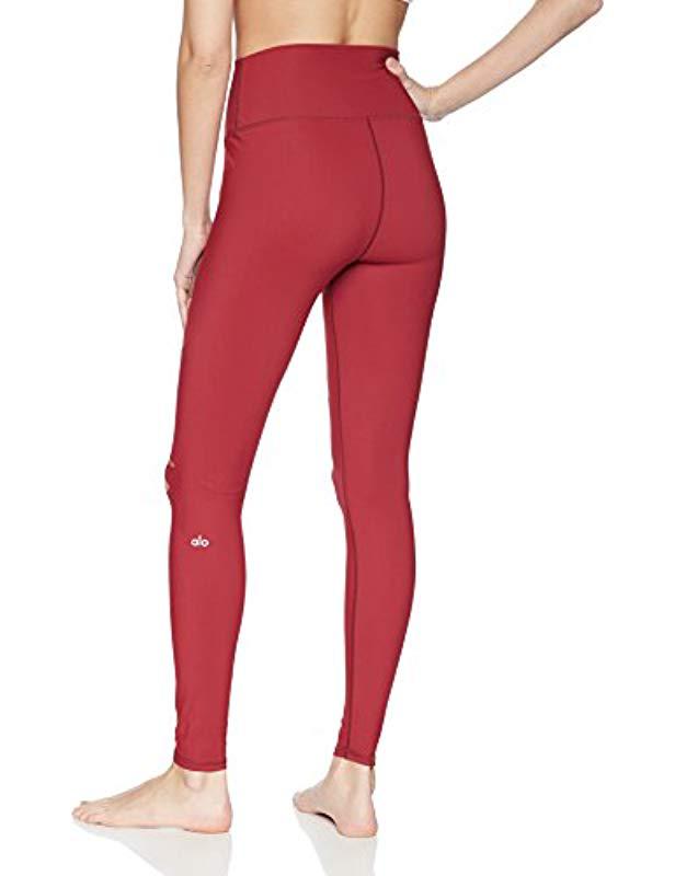 alo yoga red leggings