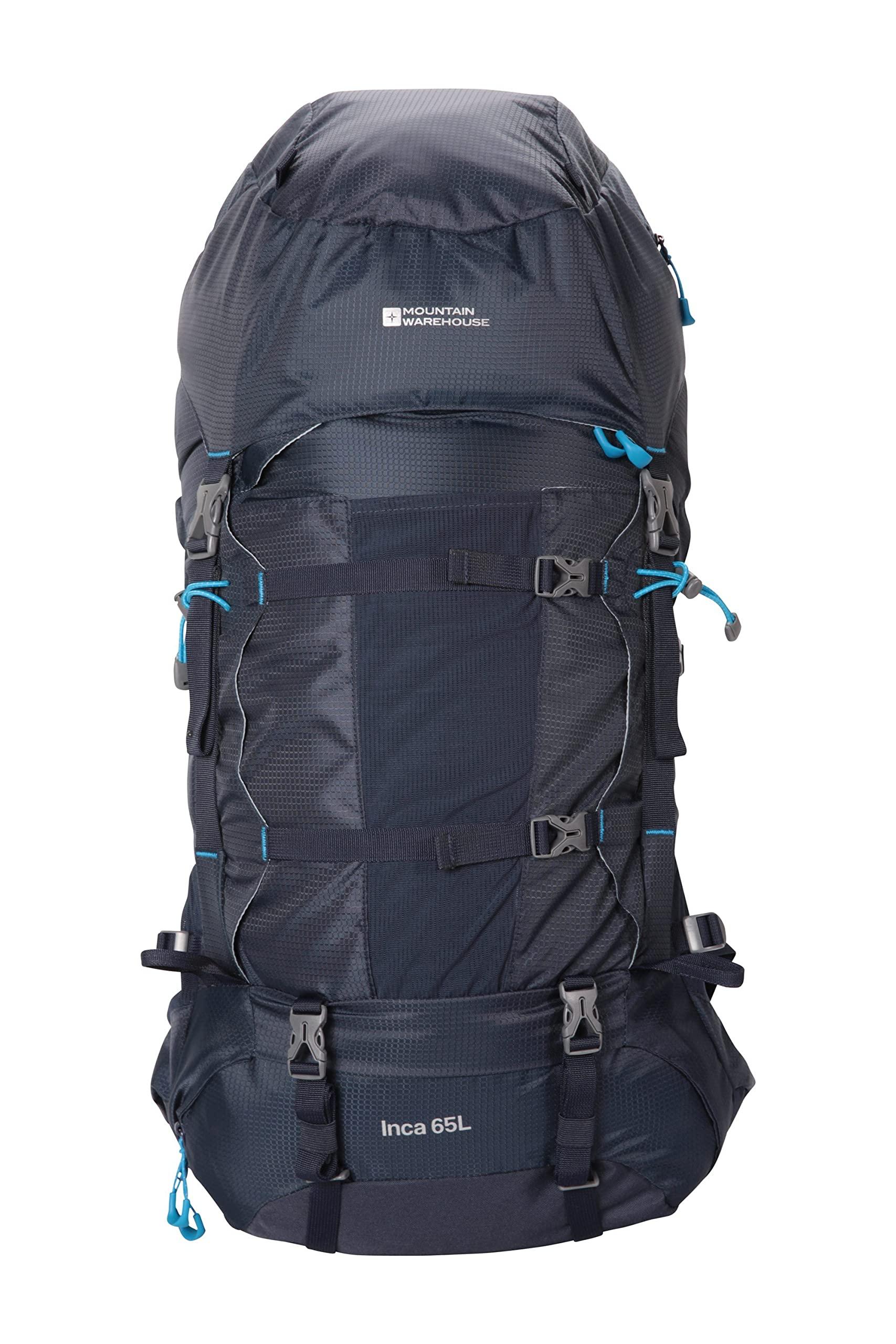 Mountain Warehouse Inca Extreme 65 Litres Rucksack Hardwearing Rain Cover 77.5cmx34cmx25cm Navy in Blue for Men Lyst UK