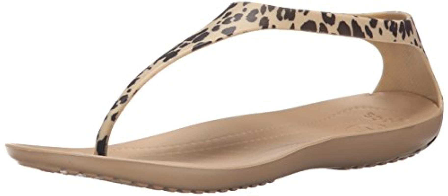 Leopard print 2024 crocs flip flops