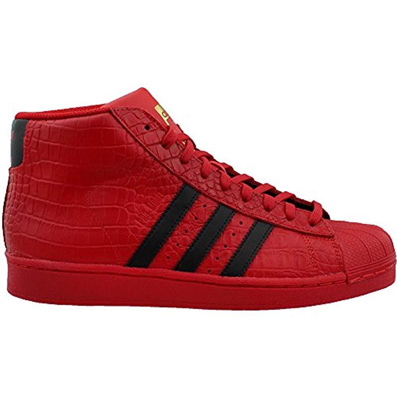 adidas Leather Originals Pro Model Red/black for Men - Lyst