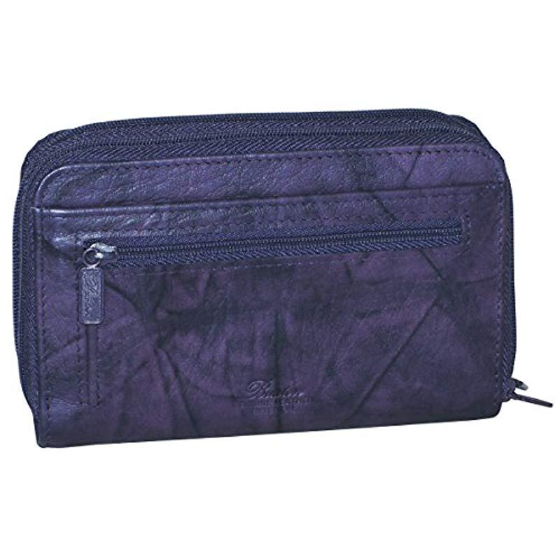 Buxton Heiress Double-zip Organizer Wallet in Purple - Lyst